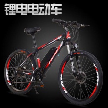 26寸电动锂电山地车自行车成人变速越野助力单车