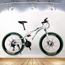 减震山地自行车26寸21速双碟刹学生骑行bicycle