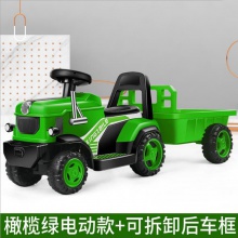 新款儿童车宝宝电动拖拉机 带斗可坐人2-3-4岁充电玩具车现货