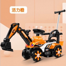 新款儿童挖掘机电动老挖机可坐人 玩具挖土机带灯光音乐
