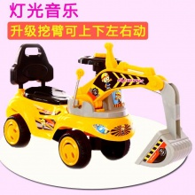 可坐可骑滑行车挖土机扭扭车学步车大号玩具车童工程车儿童挖掘机