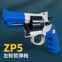 左轮软弹模型儿童可发射手枪357男孩仿真玩具手枪抛壳