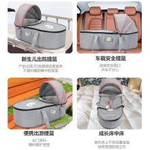 婴儿床手提篮新生儿出院可躺便携式宝宝安全车载外出床中床睡篮