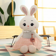 卡通萌宠兔子公仔毛绒玩具少女心小兔子玩偶儿童生日礼物