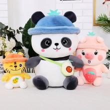 胖嘟嘟熊猫公仔新品动物系列卡通玩偶大号剪刀机布娃娃现货
