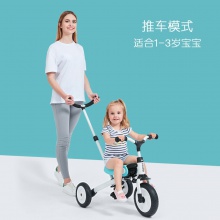 儿童DUO功能三轮车手推车轻便携脚踏车溜溜车滑行车