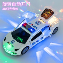 男孩儿童小汽车宝宝变形跳舞旋转发光警车电动万向车玩具夜市