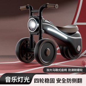 2025新款儿童三轮车脚踏车新款童车男女宝宝自行车滑行音乐玩具车