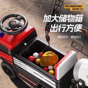 2025新款儿童消防车汽车玩具男孩可坐滑行车滑行儿童环卫车玩具