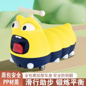 儿童花生溜溜车男女宝宝可坐灯光音乐静音万向轮扭扭车