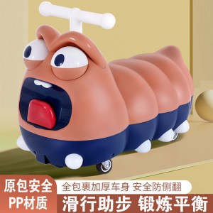 儿童花生溜溜车男女宝宝可坐灯光音乐静音万向轮扭扭车