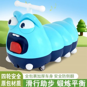 儿童花生溜溜车男女宝宝可坐灯光音乐静音万向轮扭扭车