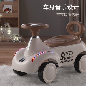 1-3岁拖地玩具车滑行车溜溜车玩具车可坐人带灯光音乐四轮滑步车
