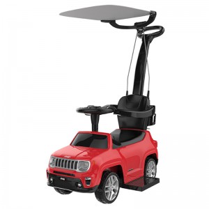 Jeep anti-fall music, no pedals, domestic outdoor three-in-one, red baby car, walker with music