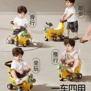 四合一香蕉飞机学步车宝宝助步可坐玩具遛娃神器香蕉车1岁