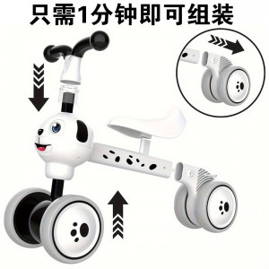 斑点狗滑行车儿童平衡车无脚踏四轮婴儿学步车溜溜车卡通滑行车