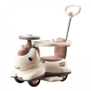 Unicorn children&#039;s electric scooter, universal wheel, wheel, baby can ride safely