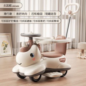 Unicorn children&#039;s electric scooter, universal wheel, wheel, baby can ride safely