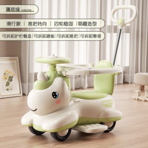 Unicorn children&#039;s electric scooter, universal wheel, wheel, baby can ride safely