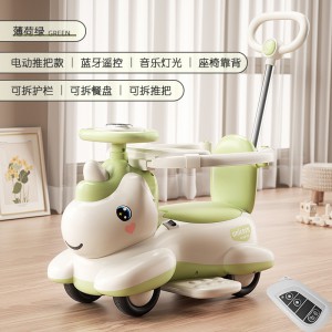 Unicorn children&#039;s electric scooter, universal wheel, wheel, baby can ride safely