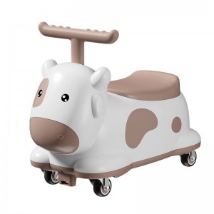 儿童四轮车奶牛花生溜溜车防侧翻1-3岁室内玩具音乐灯光宝宝礼品