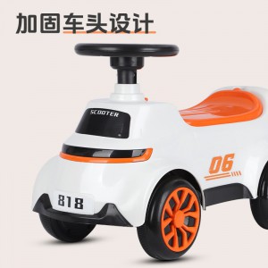 儿童新款四轮滑行车男女孩宝宝可坐防侧翻带音乐灯光静音轮玩具车