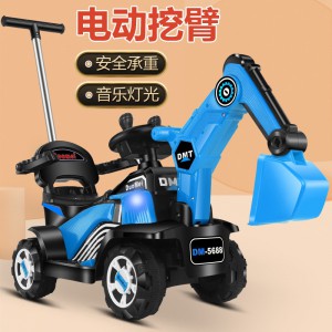 儿童电动车可坐人滑行1-3-6岁儿童工程车挖土机可换向大号挖掘机