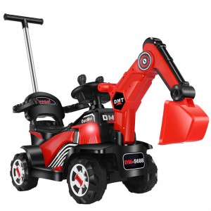 儿童电动车可坐人滑行1-3-6岁儿童工程车挖土机可换向大号挖掘机