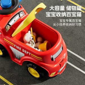 儿童扭扭车小孩消防车助步滑行车1-3岁四轮平衡车宝宝溜溜玩具车