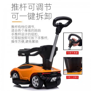 Children&#039;s scooter, baby scooter, 1-3 years old, four-wheel stroller with putter, push-handle scooter