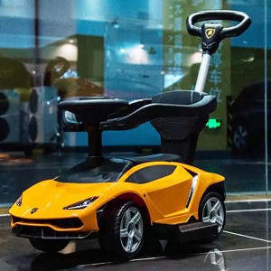 Children&#039;s scooter, baby scooter, 1-3 years old, four-wheel stroller with putter, push-handle scooter