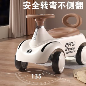 2025 new towable scooter for 1-year-olds, anti-rollover, baby, glide around, can ride