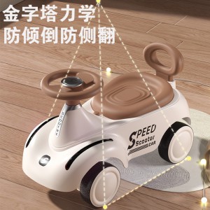 2025 new towable scooter for 1-year-olds, anti-rollover, baby, glide around, can ride