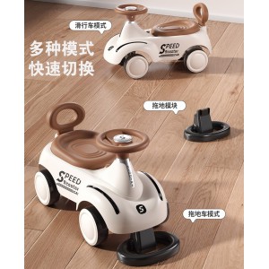 2025 new towable scooter for 1-year-olds, anti-rollover, baby, glide around, can ride