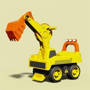New children&#039;s excavator sliding engineering vehicle four-wheel excavator children ride car toy baby swing car