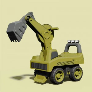 New children&#039;s excavator sliding engineering vehicle four-wheel excavator children ride car toy baby swing car
