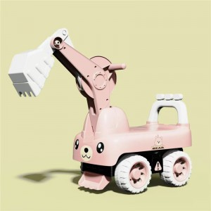 New children&#039;s excavator sliding engineering vehicle four-wheel excavator children ride car toy baby swing car