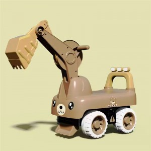 New children&#039;s excavator sliding engineering vehicle four-wheel excavator children ride car toy baby swing car