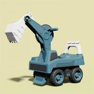 New children&#039;s excavator sliding engineering vehicle four-wheel excavator children ride car toy baby swing car