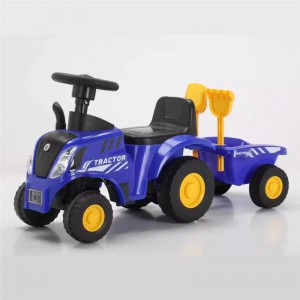 新款宝宝大号仿真拖拉机滑行车带斗 手动工程车送铲子适合1-4岁宝