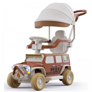 Children&#039;s scooter, push-handle, scooter, toy car, yo-yo, four-wheel scooter with music and light