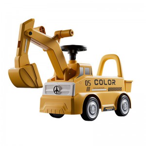 儿童挖掘机滑行工程车可坐人可挖土1-3宝宝滑行车溜溜车工程滑行车