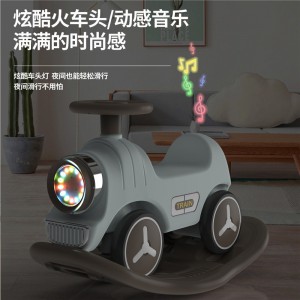 新款儿童摇摇马溜溜车二合一多种功能家用婴幼儿室内火车玩具