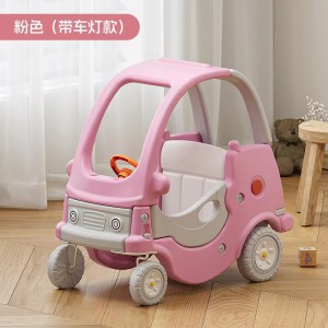 儿童游戏玩具车淘气堡公主车塑料四轮滑行助力学步车幼儿园小房车