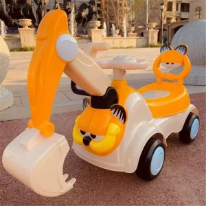 儿童玩具车大号挖掘机四轮滑行车工程车扭扭车带音乐带灯光可坐人