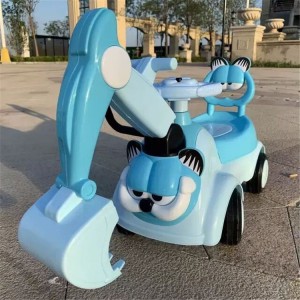 儿童玩具车大号挖掘机四轮滑行车工程车扭扭车带音乐带灯光可坐人