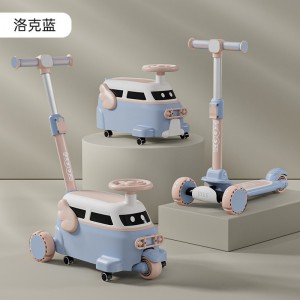 儿童滑板车1-3一6-12岁宝宝小孩三四合一4可坐可骑踏板滑滑溜溜车