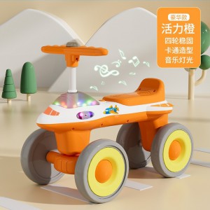 Children&#039;s scooters for children ages 1-4 can be used as walkers, four-wheel anti-rollover balance scooters, torsion scooters