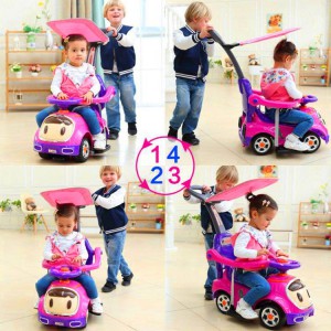 Children&#039;s scooter, four-wheel, multi-function, baby walker, scooter, yo-yo, giveaway, stroller with shed