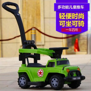 新款牧马人儿童滑行车 多种功能宝宝四轮学步车 助步推车厂家